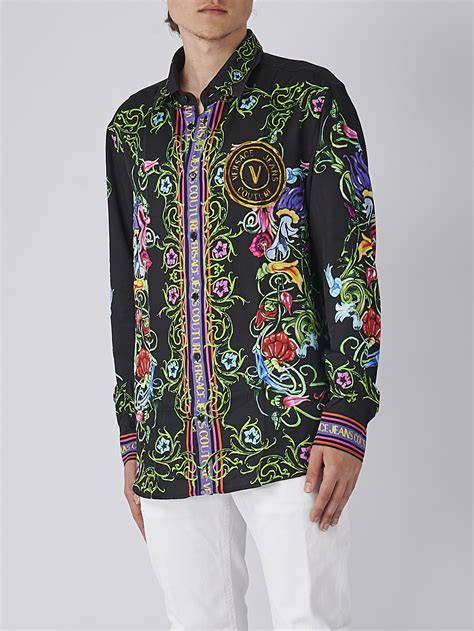 versace camicia nera|Camicie Uomo .